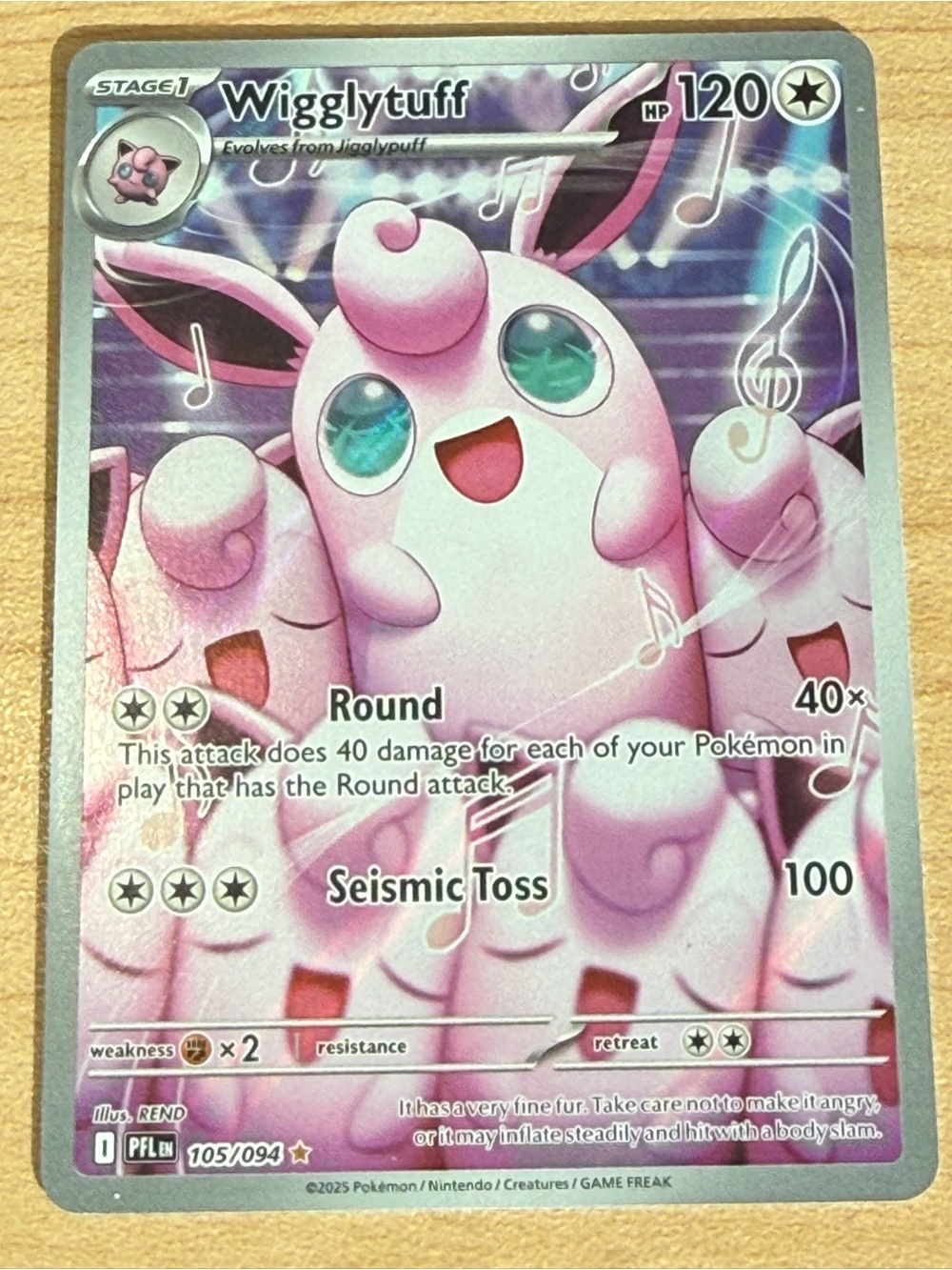 Wigglytuff 105/094 Me02: Phantasmal Flames Holo